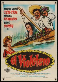 6p130 EL VIOLETERO Spanish 1962 completely different art of German Valdes, Marina Comacho, Dumas!