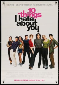 6r500 10 THINGS I HATE ABOUT YOU DS 1sh 1999 Julia Stiles, Heath Ledger, modern Shakespeare!