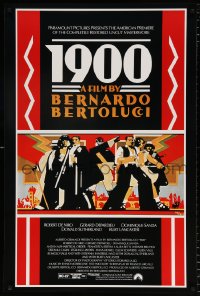 6r503 1900 1sh R1991 directed by Bernardo Bertolucci, Robert De Niro, cool Doug Johnson art!