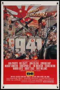 6r504 1941 style D 1sh 1979 Spielberg, art of John Belushi, Dan Aykroyd & cast by McMacken!
