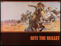 6r006 BITE THE BULLET teaser 30x40 1975 art of Gene Hackman, Candice Bergen & James Coburn!