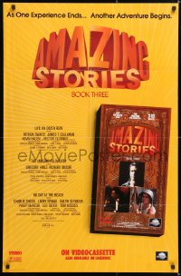 6r156 AMAZING STORIES 26x40 video poster 1986 book 3, Swayze, Hines, Charlie Sheen before Platoon!