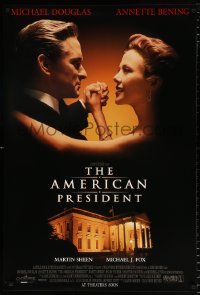 6r516 AMERICAN PRESIDENT advance 1sh 1995 Michael Douglas, Annette Bening, directed by Reiner!
