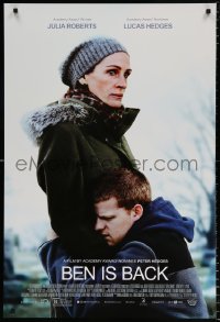 6r547 BEN IS BACK DS 1sh 2018 great image of Julia Roberts, Lucas Hedges in the title role!