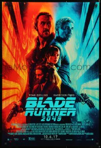 6r553 BLADE RUNNER 2049 advance DS 1sh 2017 great montage image with Harrison Ford & Ryan Gosling!