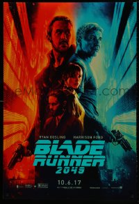 6r554 BLADE RUNNER 2049 teaser DS 1sh 2017 great montage image with Harrison Ford & Ryan Gosling!