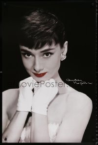 6r216 AUDREY HEPBURN 24x36 English commercial poster 2000s portrait of the pretty actress w/ gloves!