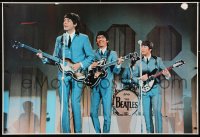 6r227 BEATLES 25x36 Japanese commercial 1975 John, Paul, George & Ringo, Ed Sullivan wearing blue!