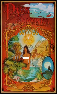 6r262 PALM SPRINGS THE DESERT OASIS 21x34 commercial poster 1969 sexy fantasy Bill Ogden art!
