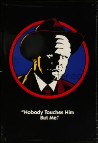 6r613 DICK TRACY teaser DS 1sh 1990 cool art of Armstrong as Pruneface!, noboy else touches him!