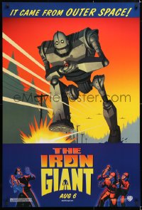 6r719 IRON GIANT advance DS 1sh 1999 animated modern classic, cool cartoon robot artwork!