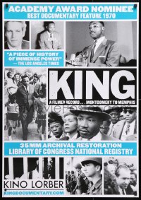 6r737 KING: A FILMED RECORD. MONTGOMERY TO MEMPHIS 27x39 1sh R2012 Martin Luther King documentary!