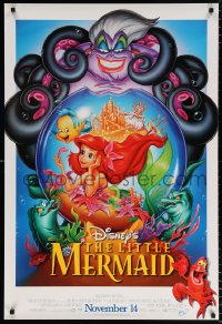 6r750 LITTLE MERMAID advance DS 1sh R1997 great images of Ariel & cast, Disney cartoon!