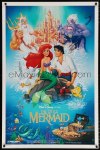 6r751 LITTLE MERMAID DS 1sh 1989 great Bill Morrison art of Ariel & cast, Disney underwater cartoon