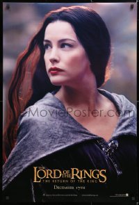 6r764 LORD OF THE RINGS: THE RETURN OF THE KING teaser DS 1sh 2003 sexy Liv Tyler as Arwen!