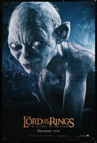 6r761 LORD OF THE RINGS: THE RETURN OF THE KING teaser DS 1sh 2003 CGI Andy Serkis as Gollum!