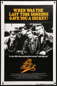 6r767 LORDS OF FLATBUSH int'l 1sh 1974 cool portrait of Fonzie, Rocky, & Perry as greasers in leather