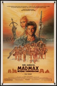 6r770 MAD MAX BEYOND THUNDERDOME 1sh 1985 art of Mel Gibson & Tina Turner by Richard Amsel!