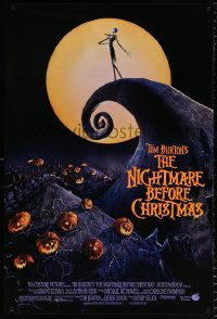 6r809 NIGHTMARE BEFORE CHRISTMAS DS 1sh 1993 Tim Burton, Disney, great Halloween horror image!