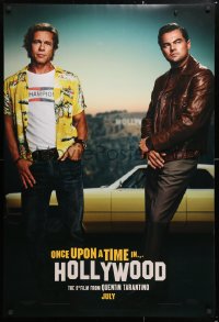 6r816 ONCE UPON A TIME IN HOLLYWOOD teaser DS 1sh 2019 Brad Pitt and Leonardo DiCaprio, Tarantino!