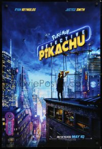 6r828 POKEMON: DETECTIVE PIKACHU teaser DS 1sh 2019 May 10 style, Reynolds as the voice of Pikachu!