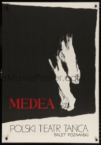 6r310 MEDEA stage play Polish 27x39 1975 Zofia Wergowicz art of two completely different feet!
