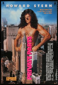6r838 PRIVATE PARTS advance DS 1sh 1996 wacky image of naked Howard Stern in New York City!