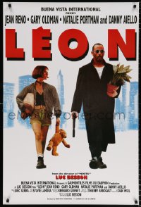 6r266 PROFESSIONAL commercial poster 1994 Luc Besson's Leon, Jean Reno with gun, Natalie Portman!