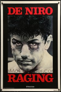 6r846 RAGING BULL teaser 1sh 1980 Hagio art of Robert De Niro, Martin Scorsese boxing classic!
