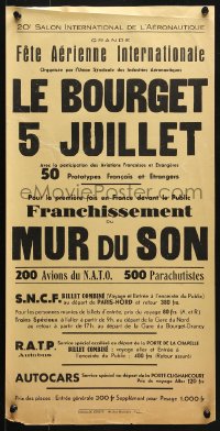 6r338 20E SALON INTERNATIONAL DE L'AERONAUTIQUE 12x24 French special poster 1929 20th Air Show!
