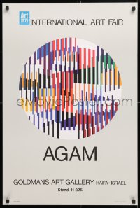 6r167 AGAM 22x33 Israeli museum/art exhibition 1979 colorful abstract art by Yaacov Agam!