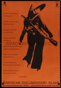 6r346 AMERICAN DOCUMENTARY FILMS 2-sided 23x34 special poster 1970s rice farmer with a rifle!