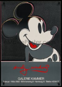 6r169 ANDY WARHOL 23x33 German museum/art exhibition 1982 art of Mickey Mouse by the artist!