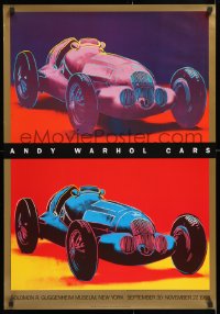 6r170 ANDY WARHOL CARS 23x34 museum/art exhibition 1988 Guggenheim Museum, Mercedes Benz W125s!
