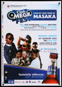 6r037 CLUB OMEGA FEST 2-sided printer's test 18x25 Ugandan music poster 2015 Jose Chameleone, Nyanda!