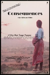 6r372 CONSEQUENCES 20x30 Zimbabwean special poster 1988 story about teen pregnancy!