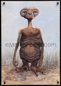 6r376 E.T. THE EXTRA TERRESTRIAL 19x27 special poster 1990s full-length art by Carlo Rambaldi!