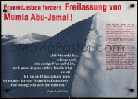 6r390 FREE MUMIA 17x23 German special poster 2000s imprisoned Mumia Abu-Jamal, sand dunes!