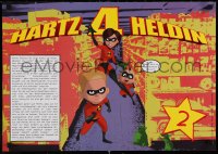 6r401 HARTZ 4 HELDIN 17x23 German special poster 2004 unauthorized artwork of The Incredibles!
