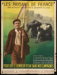 6r022 LES PAYSANS DE FRANCE 25x34 French political campaign 1937 Parti Communiste Francais, Joel art!
