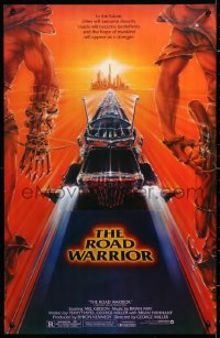 6r423 MAD MAX 2: THE ROAD WARRIOR 18x28 special poster 1982 Mel Gibson in the title role, great art by Commander!
