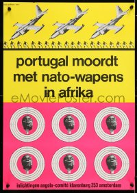 6r447 PORTUGAL MOORDT MET NATO-WAPENS IN AFRIKA 16x23 Dutch special poster 1970s Jan Wolkers!