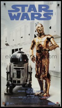 6r472 STAR WARS 2-sided 20x35 special poster R1997 George Lucas classic sci-fi epic, the droids!
