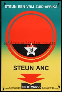 6r474 STEUN ANC 16x24 Dutch special poster 1990s African National Congress in South Africa!