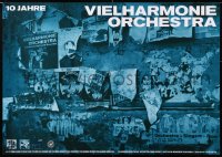 6r054 VIELHARMONIE ORCHESTRA 24x33 German music poster 1990s cool image of torn posters on wall!