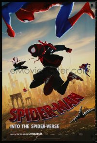 6r898 SPIDER-MAN INTO THE SPIDER-VERSE teaser DS 1sh 2018 Nicolas Cage in title role, top cast!