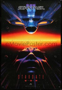 6r906 STAR TREK VI teaser 1sh 1991 William Shatner, Leonard Nimoy, Stardate 12-13-91!