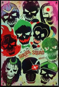 6r915 SUICIDE SQUAD teaser DS 1sh 2016 Smith, Leto as the Joker, Robbie, Kinnaman, cool art!