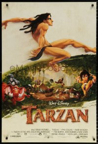 6r922 TARZAN DS 1sh 1999 Walt Disney, Edgar Rice Burroughs, voice of Tony Goldwyn, great artwork!