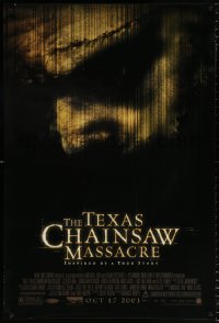 6r927 TEXAS CHAINSAW MASSACRE advance 1sh 2003 cool horror image, Jessica Biel, Jonathan Tucker